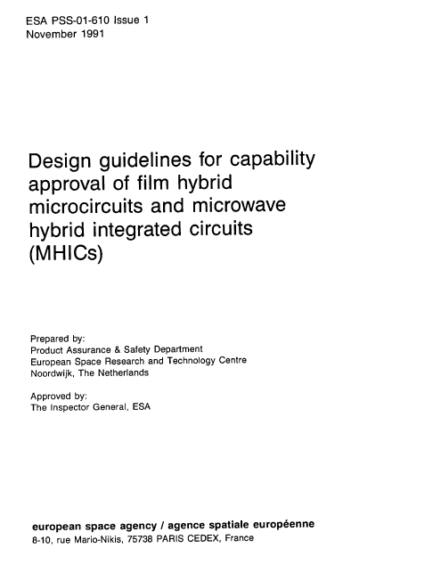 ESA Design Guidelines